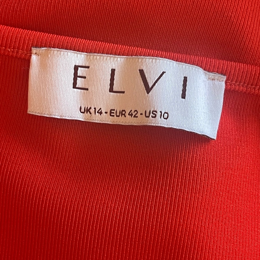 Elvi Solid Red Spaghetti Strap Mini Mini Dress/ U… - image 2